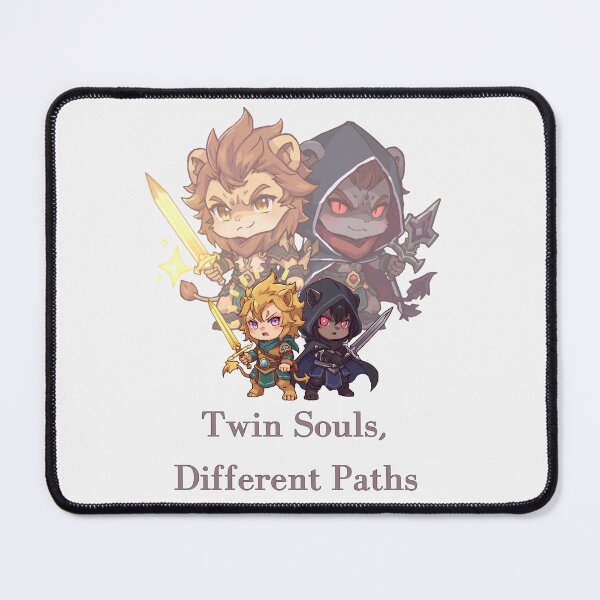 Item preview, Lyros & Kael – Twin Lion Spirits of Light and Shadow designed and sold by Monzora.