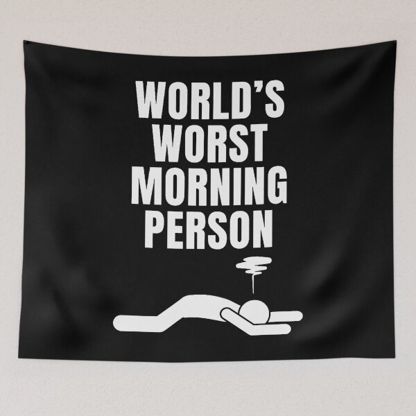 Item preview, Worlds Worst Morning Person Funny Stick Figure designed and sold by LauraLydiaa.