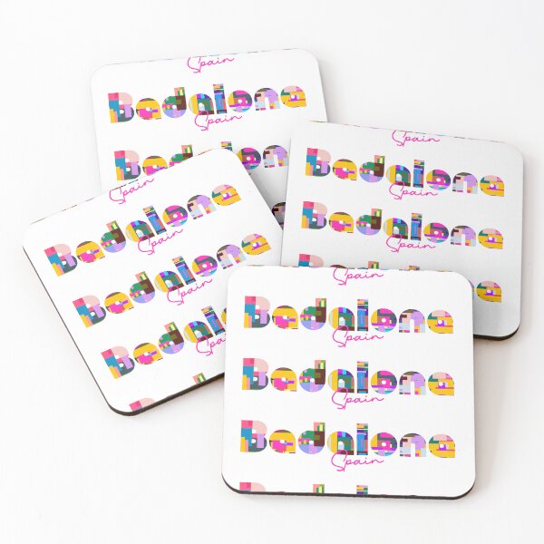 Item preview, Badalona, Spain, Vibrant Abstract City Typography Art designed and sold by Wanderful-roads.