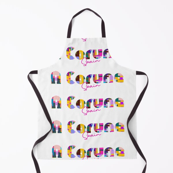 Item preview, A Coruña, Spain, Vibrant Abstract City Typography Art designed and sold by Wanderful-roads.