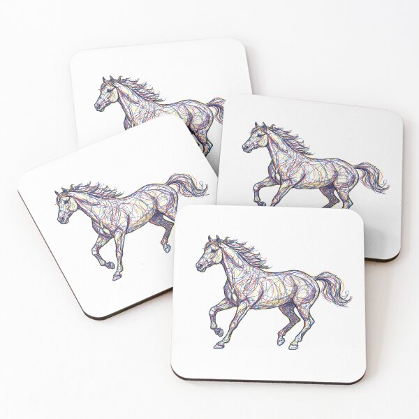 Item preview, Colorful Scribble Horse - Artistic Year of the Horse 2026 designed and sold by GeniePixel.