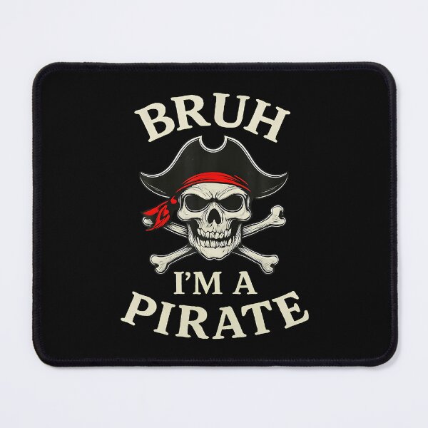 Item preview, Bruh Pirate Lazy Skull Bandana Costume Pretend I'M A Pirate designed and sold by LeanneCarolina.