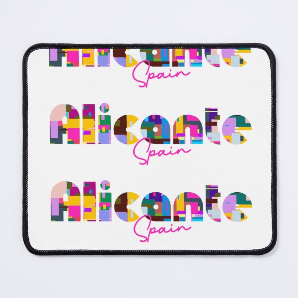 Item preview, Alicante, Spain, Vibrant Abstract City Typography Art designed and sold by Wanderful-roads.