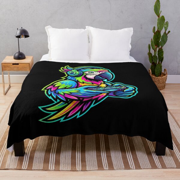 Item preview, Neon Gamer Parrot Mascot designed and sold by flagshiptee.