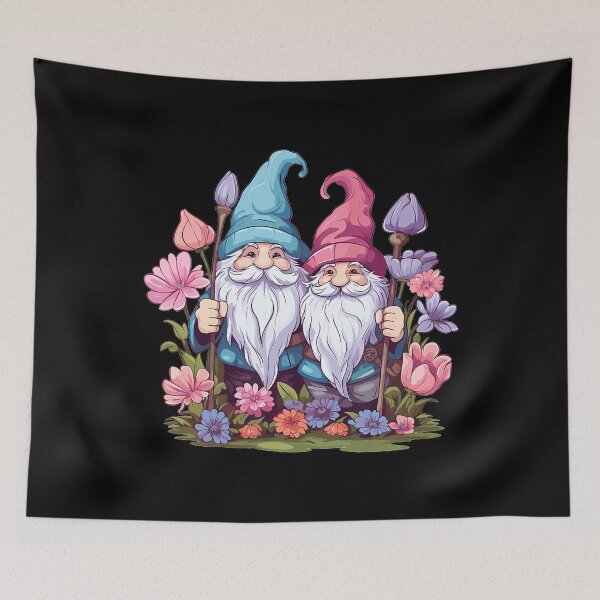 Item preview, Colorful Garden Gnome With Flowers I Garden Gnome designed and sold by JosephineSarah.