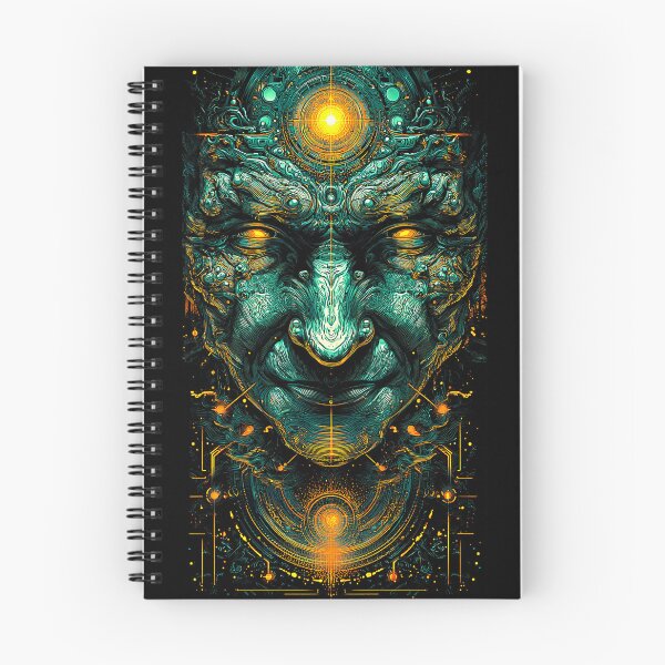 Item preview, Cosmic Shaman – Psychedelic Cyber Portrait designed and sold by DarkSpaceVibes.