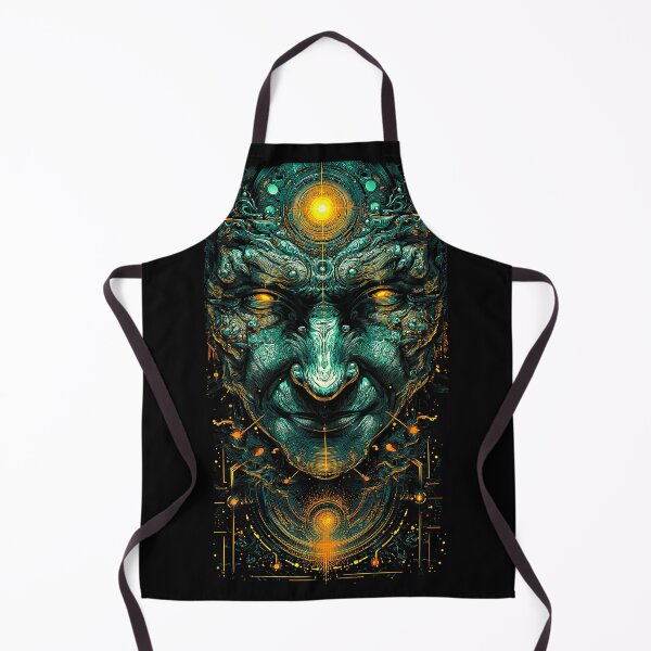 Item preview, Cosmic Shaman – Psychedelic Cyber Portrait designed and sold by DarkSpaceVibes.