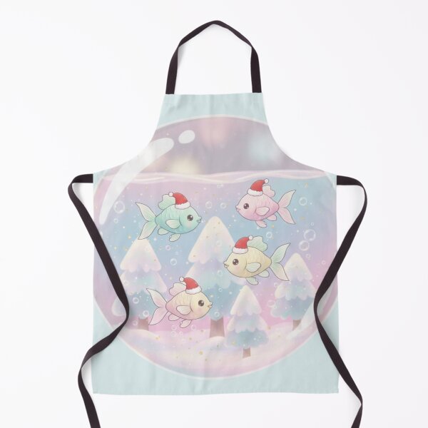 Item preview, Cute Pastel Christmas Fish Snow Globe Kawaii Illustration designed and sold by VibeNationArt.