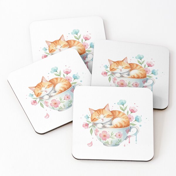 Item preview, Whimsical Watercolor Cat T-Shirt: Soft Artistic Feline Illustration | Cute Watercolor Splash Art Gift designed and sold by phatshop789.