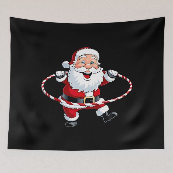 Item preview, Funny Santa Claus Hula Hooping Exercise Merry Christmas Xmas designed and sold by MyraLorri.