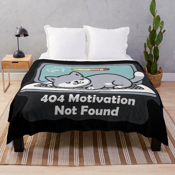 Item preview, 404 Motivación no encontrada - Gato durmiendo en la computadora portátil designed and sold by SleekLineSketches.