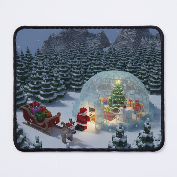 Item preview, Pixel Santa at Ice Igloo designed and sold by ReykorShop.