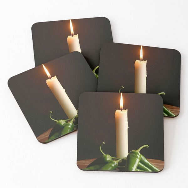 Item preview, Hot green chilies and a burning candle designed and sold by Mianku | Für das Leben.