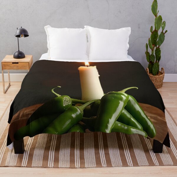 Item preview, Hot green chilies and a burning candle designed and sold by Mianku | Für das Leben.