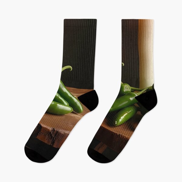Item preview, Hot green chilies and a burning candle designed and sold by Mianku | Für das Leben.