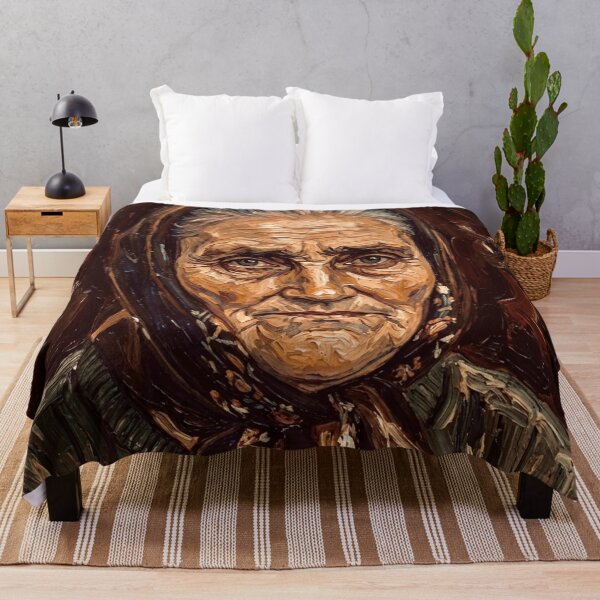 Item preview, Old Woman with Brown Scarf After Van Gogh designed and sold by Vicky Brago-Mitchell®.