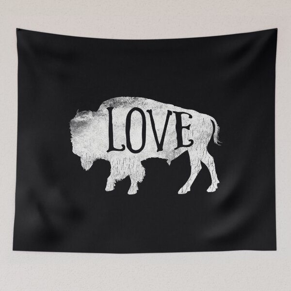 Item preview, American Vintage Buffalo Silhouette Love Bison  designed and sold by wqlyezcbw4.