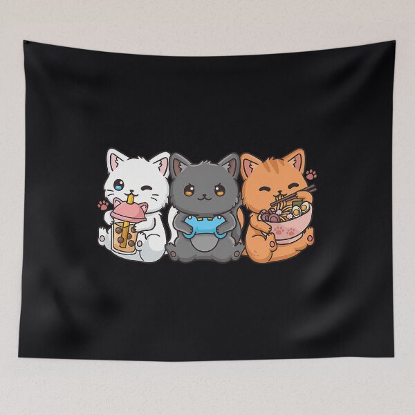 Item preview, Anime Boba Tea Bubble Tea Gaming Gamer Ramen Cat designed and sold by wqlyezcbw4.