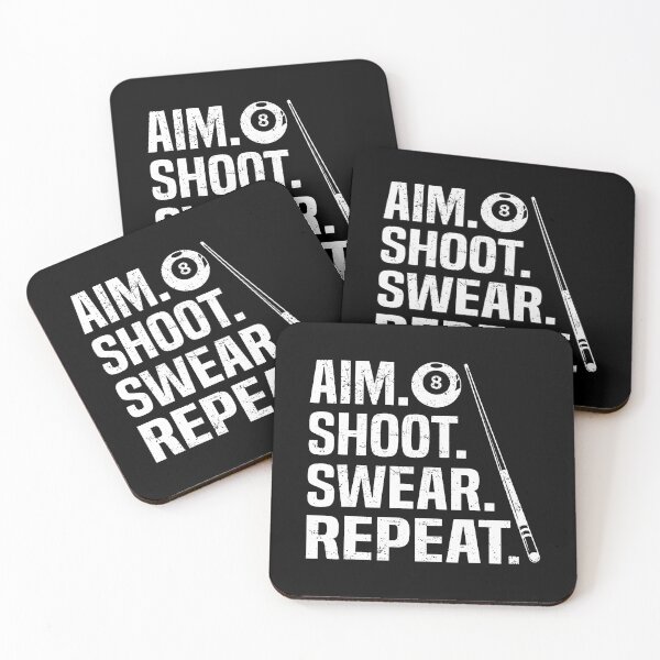 Item preview, Aim Shoot Swear Repeat 8 Ball Pool Billiards Player Funny designed and sold by StephanieSophie.