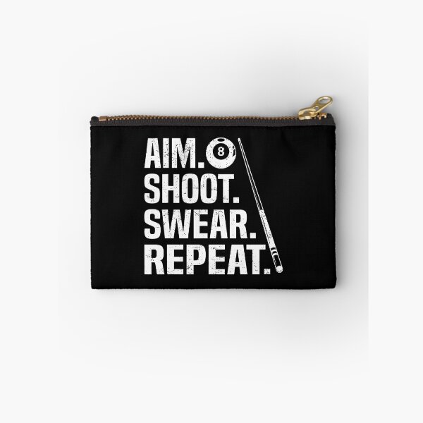 Item preview, Aim Shoot Swear Repeat 8 Ball Pool Billiards Player Funny designed and sold by StephanieSophie.