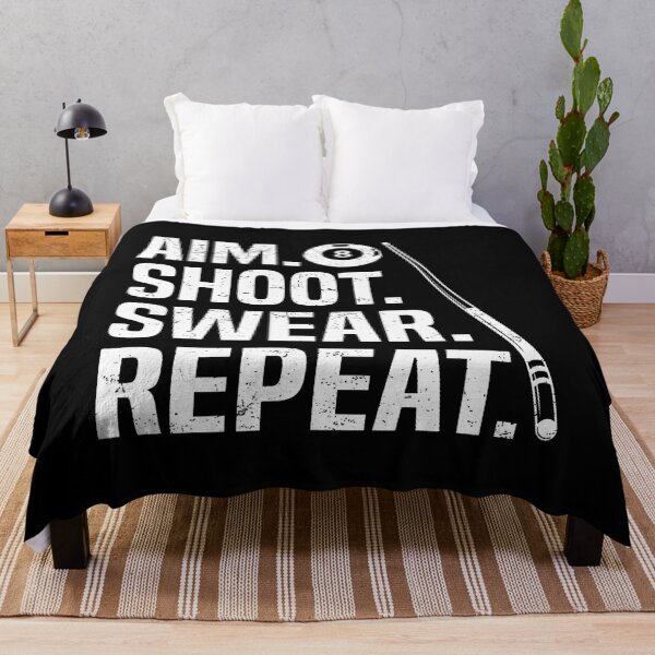 Item preview, Aim Shoot Swear Repeat 8 Ball Pool Billiards Player Funny designed and sold by StephanieSophie.