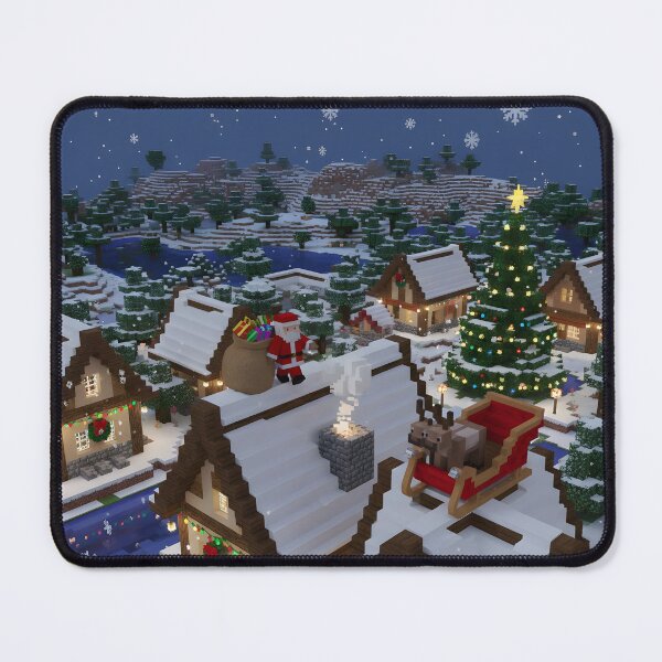 Item preview, Pixel Santa on Rooftop Night designed and sold by ReykorShop.