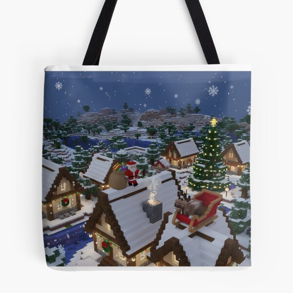Item preview, Pixel Santa on Rooftop Night designed and sold by ReykorShop.