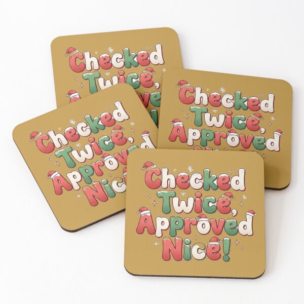 Item preview, Checked Twice, Approved Nice! designed and sold by YourDesignVibes.