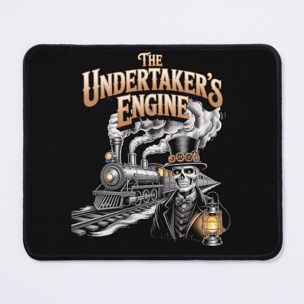 Item preview, gothic western - victorian steampunk - mechanical cowboy - clockwork outlaw - gears and guns - plague train - ghost train - haunted desert - occult western - skeletal cowboy designed and sold by JansenGS.