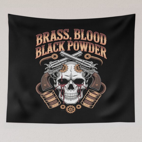 Item preview, gothic western - victorian steampunk - mechanical cowboy - clockwork outlaw - gears and guns - plague train - ghost train - haunted desert - occult western - skeletal cowboy designed and sold by JansenGS.