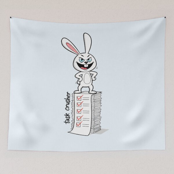 Item preview, Task Crusher Bunny Productivity Checklist designed and sold by Animepic222.
