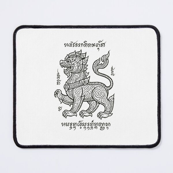 Item preview, Majestic Thai Lion – Sacred Line Art Protection Symbol designed and sold by Sksticker991.