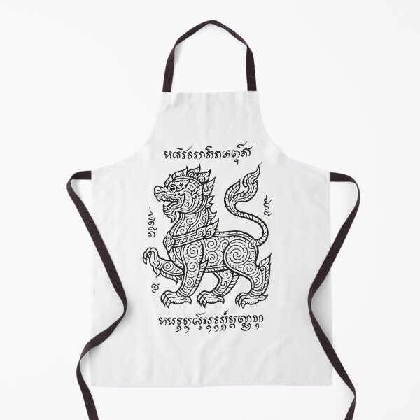 Item preview, Majestic Thai Lion – Sacred Line Art Protection Symbol designed and sold by Sksticker991.