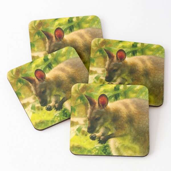 Item preview, Watercolor Wallaby in Nature – Australian Wildlife Art by M.A.L.K designed and sold by M.ALK.Watercolor.