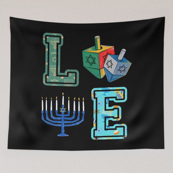Item preview, Happy Hanukkah 2025 Jewish Holiday Love Menorah Dreidel Kids designed and sold by MariaEdna1.
