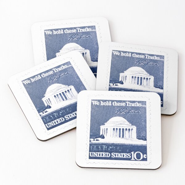 Item preview, Jefferson Truth Blue 10c Vintage USA Postage Stamp designed and sold by red-amber65.