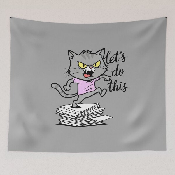 Item preview, Angry Cat Ready to Crush Tasks designed and sold by Animepic222.