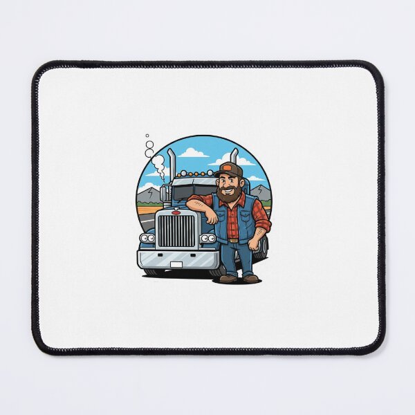 Item preview, Cartoon Truck Driver - Big Rig Road Life Art designed and sold by Raju2018.