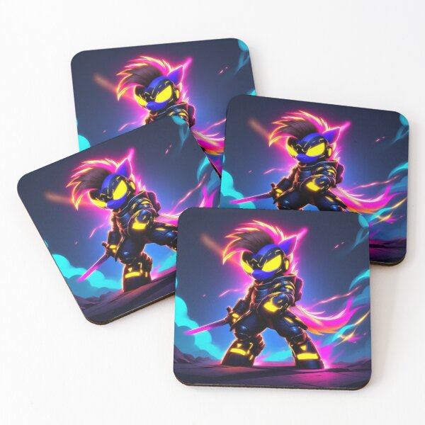 Item preview, Cyberpunk Pony Soldier with a Glowing Katana designed and sold by SweetRossel.
