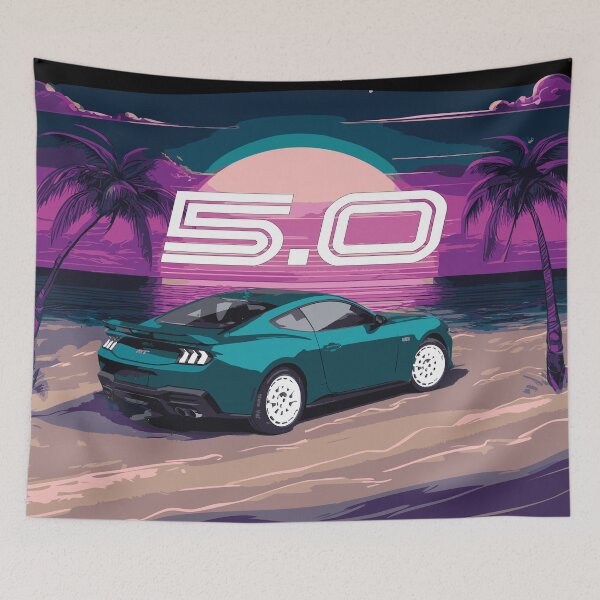 Item preview, Super RAD FX drift muscle car 7th gen COYOTE s650 Teal Neon Blue Mustang GT 5.0L V8 rtr designed and sold by cowtownCOWBOY.