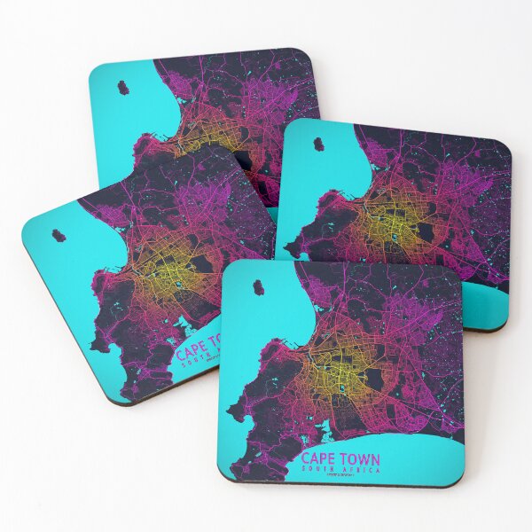 Item preview, Cape Town City Map of South Africa - Neon designed and sold by deMAP.