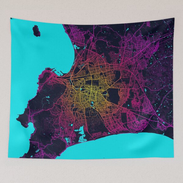 Item preview, Cape Town City Map of South Africa - Neon designed and sold by deMAP.