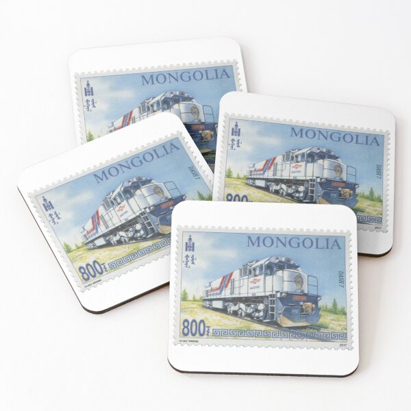 Item preview, Mongolia Railway Train Postage Stamp designed and sold by red-amber65.