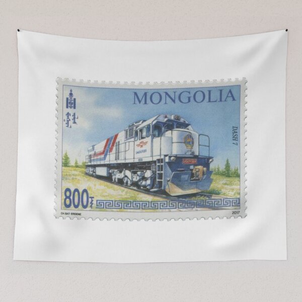 Artikelvorschau, Mongolische Eisenbahn-Briefmarke entworfen und verkauft von red-amber65.