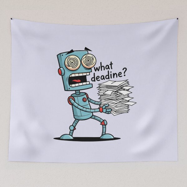 Item preview, Stressed Robot Forgetful About Deadlines designed and sold by Animepic222.