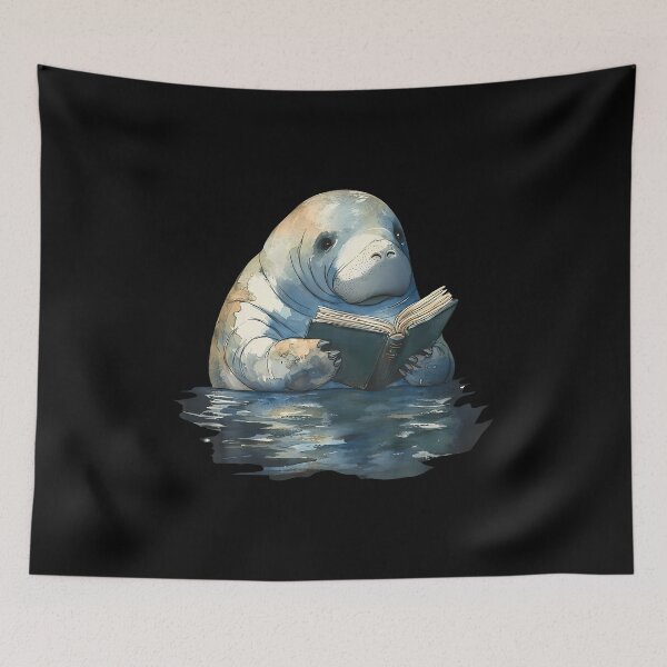 Item preview, Cute Manatee Reading Book Bookworm Readers Manatee Lover designed and sold by JoannMinndy.