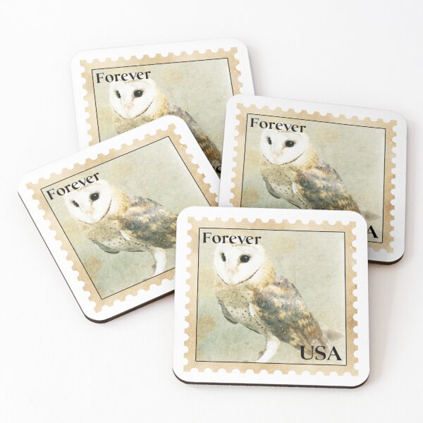 Item preview, Standing Owl Vintage Postage Stamp designed and sold by red-amber65.