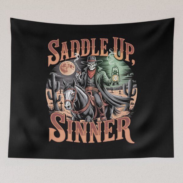 Item preview, gothic western - steampunk western - gothic cowboy - undead sheriff - ghost outlaw - haunted wild west - dark western - cowboy skull - spooky western - steampunk skull - brass and bone designed and sold by JansenGS.