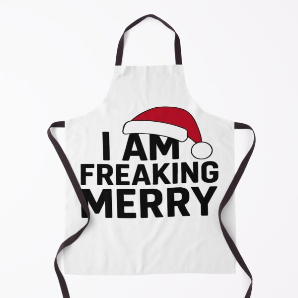 Item preview, I Am Freaking Merry – Funny Christmas Quote with Santa Hat Holiday Typography Design designed and sold by Bright Nest Studio.