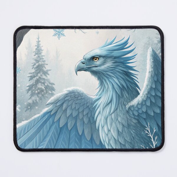 Item preview, Frost Griffin | Mythical Snow Creature Digital Artwork designed and sold by AIfolklore.